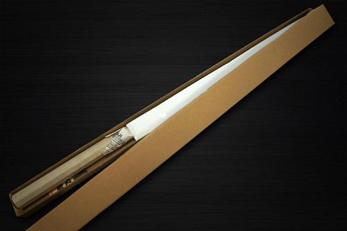 Yukifuji Chu-kasumi Gyokuhaku-ko (White Steel) Japanese Chef's Tuna-Kiri 600mm 