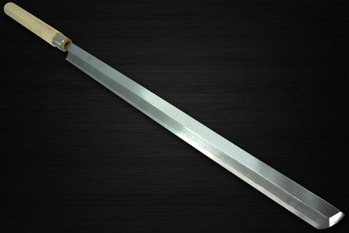 Yukifuji Chu-kasumi Gyokuhaku-ko (White Steel) Japanese Chef's Tuna-Kiri 600mm 