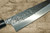 Yu Kurosaki Aogami Super Hammered Kurouchi WA RS8B Japanese Chefs Gyuto Knife 180mm with Black-Ring Octagonal Handle