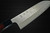 Yoshimi Kato Aogami Super Clad Nashiji RS Japanese Chefs Santoku Knife 170mm with Black-Ring Round Handle