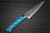 Takeshi Saji R2 Diamond Finish Damascus TCA Japanese Chefs Petty KnifeUtility 150mm with Blue Turquoise Handle