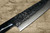 Takeshi Saji VG10 Mirror Hammered Damascus MCB Japanese Chefs Bunka Knife 180mm with Black Micarta Handle