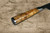 Takeshi Saji R2 Mirror Hammered KRN Japanese Chefs Santoku Knife 180mm with Karin Lump Handle