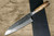 Takeshi Saji R2 Mirror Hammered KRN Japanese Chefs Santoku Knife 180mm with Karin Lump Handle