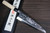 Sakai Takayuki Kasumitogi White steel Engraving Art Japanese Chefs Deba Knife 240mm Sojou-no-KoiCarp on Board