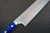 Takeshi Saji VG10 Colored Damascus STW Japanese Chefs Gyuto Knife 210mm No.11 Blue Stabilized Hybrid Wood Handle