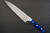 Takeshi Saji VG10 Colored Damascus STW Japanese Chefs Gyuto Knife 210mm No.11 Blue Stabilized Hybrid Wood Handle