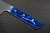 Takeshi Saji VG10 Colored Damascus STW Japanese Chefs Gyuto Knife 210mm No.11 Blue Stabilized Hybrid Wood Handle