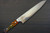 Takeshi Saji VG10 Colored Damascus STW Japanese Chefs Gyuto Knife 240mm No.15 Brown-Green Stabilized Hybrid Wood Handle