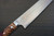 Takeshi Saji VG10 Colored Damascus STW Japanese Chefs Gyuto Knife 240mm No.16 Brown-Red Stabilized Hybrid Wood Handle