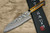 Takeshi Saji VG10 Black Damascus DHM Japanese Chefs Santoku Knife 180mm with Brown Antler Handle