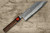 Shigeki Tanaka Ginsan Silver 3 Steel Kurouchi Japanese Chefs Hakata Knife 180mm with Walnut Handle