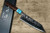 Yu Kurosaki SPG2 Clad FUJIN WA WGTCA Japanese Chefs Bunka Knife 165mm with Blue Turquoise and Wenge Handle