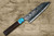 Yu Kurosaki SPG2 Clad FUJIN WA WGTCA Japanese Chefs Bunka Knife 165mm with Blue Turquoise and Wenge Handle