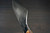 Takeshi Saji SRS13 Mirror Hammered Damascus STW Japanese Chefs Bunka Knife 180mm Amber Stabilized Hybrid Resin Handle