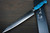 Yu Kurosaki R2SG2 Hammered SENKO-EI Custom TCA Japanese Chefs SlicerSujihiki 240mm with Blue Turquoise Handle