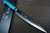 Yu Kurosaki R2SG2 Hammered SENKO-EI Custom TCA Japanese Chefs SlicerSujihiki 240mm with Blue Turquoise Handle