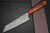Yoshimi Kato R2 Black Damascus RS8R Japanese Chef's Bunka Knife 170mm with Red-Ring Octagonal Honduran Rosewood Handle 