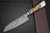 Yoshimi Kato R2 Black Damascus REWOK Japanese Chefs Santoku Knife 170mm with Metal-Ring Oak White-Resin Handle