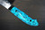 Takeshi Saji SRS13 Mirror Hammered NNM Japanese Chef's Gyuto Knife 210mm with Blue Turquoise Handle Nomura Special 
