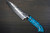 Takeshi Saji SRS13 Mirror Hammered Nomura Special Japanese Chefs Petty KnifeUtility 130mm with Blue Turquoise Handle