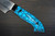 Takeshi Saji SRS13 Mirror Hammered Nomura Special Japanese Chefs Petty KnifeUtility 130mm with Blue Turquoise Handle