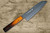 Sakai Takayuki Non-Stick Coating VG10 Hammered WA KUROKAGE Japanese Chef's Santoku Knife 170mm with Japanese Lacquered Gloss Oak Handle 