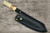 Natural Leather Knife Cover Saya Sheath Deba Knife 165mm [Brass Button] 