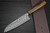 Yoshimi Kato R2 Black Damascus OK8M Japanese Chef's Santoku Knife 170mm with Urushi Lacquered Oak Handle 