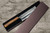 Yoshimi Kato R2 MINAMO Hammered OK8B Japanese Chef's Nakiri(Vegetable) 165mm with Urushi Lacquered Oak Handle Dark Brown 