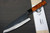 Muneaki YASUGI White Steel Kurouchi Nashiji Japanese Chef's Gyuto Knife 165mm with Black-Ring Karin Lump Handle 