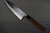 Muneaki YASUGI White Steel Kurouchi Nashiji Japanese Chef's Gyuto Knife 165mm with Black-Ring Japanese Zelkova Handle 