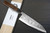 Muneaki YASUGI White Steel Nashiji Japanese Chef's Gyuto Knife 165mm with Black-Ring Japanese Zelkova Handle 