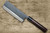 Muneaki White Steel Kurouchi Japanese Chef's Nakiri(Vegetable) 165mm with Black-Ring Rosewood Handle 