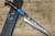 Yu Kurosaki R2(SG2) Hammered SENKO-EI Custom TCAEB Japanese Chef's Petty Knife(Utility) 130mm with Blue Turquoise & Ebony Handle 