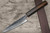 Yoshimi Kato R2 MINAMO Hammered OK8B Japanese Chef's Petty Knife(Utility) 120mm with Urushi Lacquered Oak Handle Dark Brown 