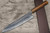 Yoshimi Kato R2 MINAMO Hammered OK8B Japanese Chef's Gyuto Knife 210mm with Urushi Lacquered Oak Handle Dark Brown 