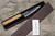 Yoshimi Kato R2 MINAMO Hammered OK8N Japanese Chef's Petty Knife(Utility) 120mm with Urushi Lacquered Oak Handle Natural Color 