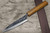 Yoshimi Kato R2 MINAMO Hammered OK8N Japanese Chef's Petty Knife(Utility) 120mm with Urushi Lacquered Oak Handle Natural Color 