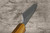 Yoshimi Kato R2 MINAMO Hammered OK8N Japanese Chef's Petty Knife(Utility) 120mm with Urushi Lacquered Oak Handle Natural Color 