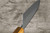 Yoshimi Kato R2 MINAMO Hammered OK8N Japanese Chef's Santoku Knife 170mm with Urushi Lacquered Oak Handle Natural Color 