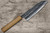 Yoshimi Kato R2 MINAMO Hammered OK8N Japanese Chef's Santoku Knife 170mm with Urushi Lacquered Oak Handle Natural Color 