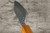 Yoshimi Kato R2 MINAMO Hammered OK8N Japanese Chef's Bunka Knife 170mm with Urushi Lacquered Oak Handle Natural Color 