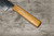 Yoshimi Kato R2 MINAMO Hammered OK8N Japanese Chef's Gyuto Knife 210mm with Urushi Lacquered Oak Handle Natural Color 
