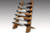 Made-in-Japan Sakai Takayuki Designer Wood Knife Tower Rack for 6 Knives [Wild Cherry Wood] 