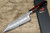 Daisuke Nishida Shirogami No.1 Damascus Japanese Chef's Gyuto Knife 170mm with Dark-Red Stabilized Burl Birch Resin Handle 