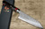 Daisuke Nishida Shirogami No.1 Damascus Japanese Chef's Gyuto Knife 170mm with Dark-Red Stabilized Burl Birch Resin Handle 