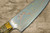 Takeshi Saji Aogami Colored Damascus DHM-NNM Japanese Chef's Petty Knife(Utility) 150mm with Brown Antler Handle Nomura Special 