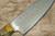 Takeshi Saji Aogami Colored Damascus DHM-NNM Japanese Chef's Petty Knife(Utility) 130mm with Brown Antler Handle Nomura Special 