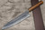 Yoshimi Kato R2 MINAMO Hammered OK8B Japanese Chef's Gyuto Knife 240mm with Urushi Lacquered Oak Handle Dark Brown 